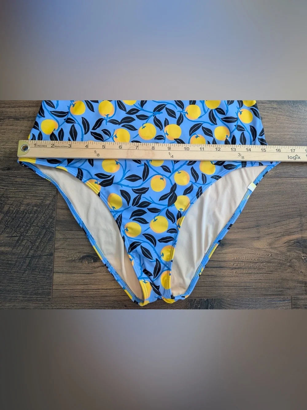 Summersalt X Diane Von Furstenberg The Ruffled Backflip Lemon Blue Size 10